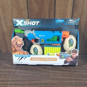 Zuru X-Shot Dino Striker Blaster - Blue and Orange